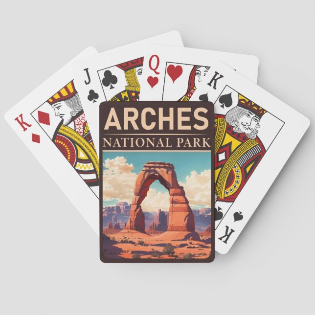 Arches National Park Moab Utah Delicate Arch Poker Cards (Back)