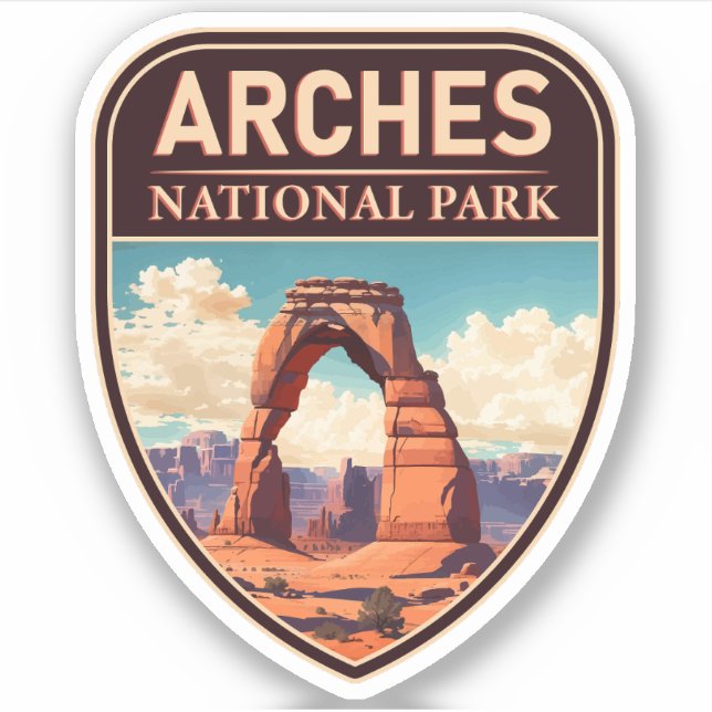 Arches National Park Moab Utah Delicate Arch Sticker (Front)