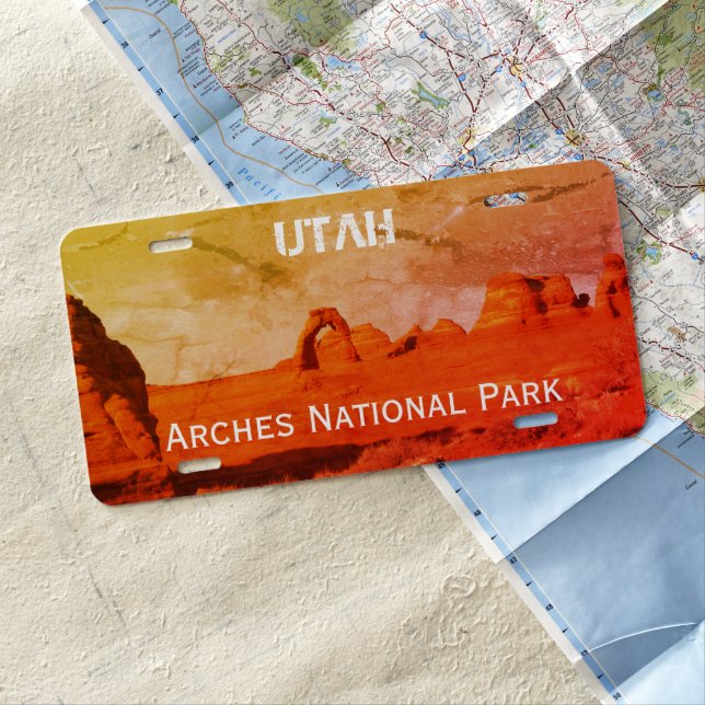 Arches National Park, Moab, Utah Landscape License Plate (In Situ)