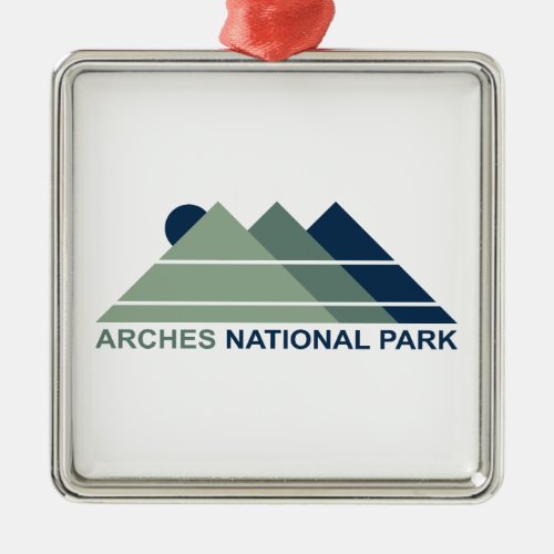 Arches National Park Mountain Sun Metal Ornament