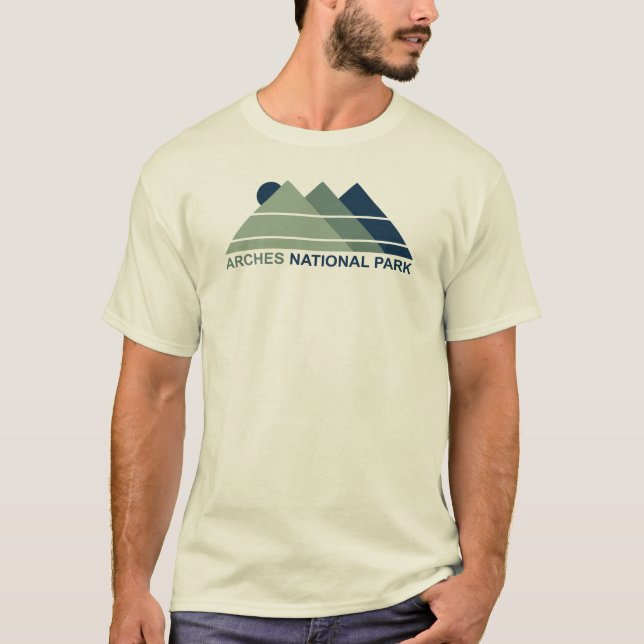 Arches National Park Mountain Sun T-Shirt (Front)