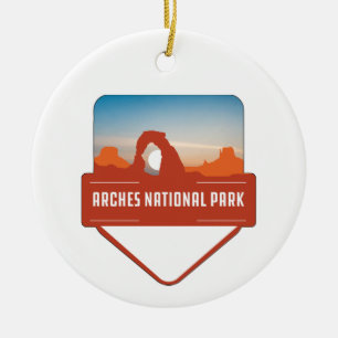 Arches national park natural sandstone arches utah ceramic ornament