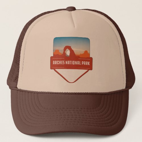 Arches national park natural sandstone arches utah trucker hat