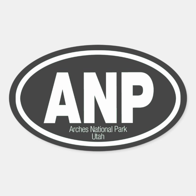 Arches National Park Oval Sticker (Front)