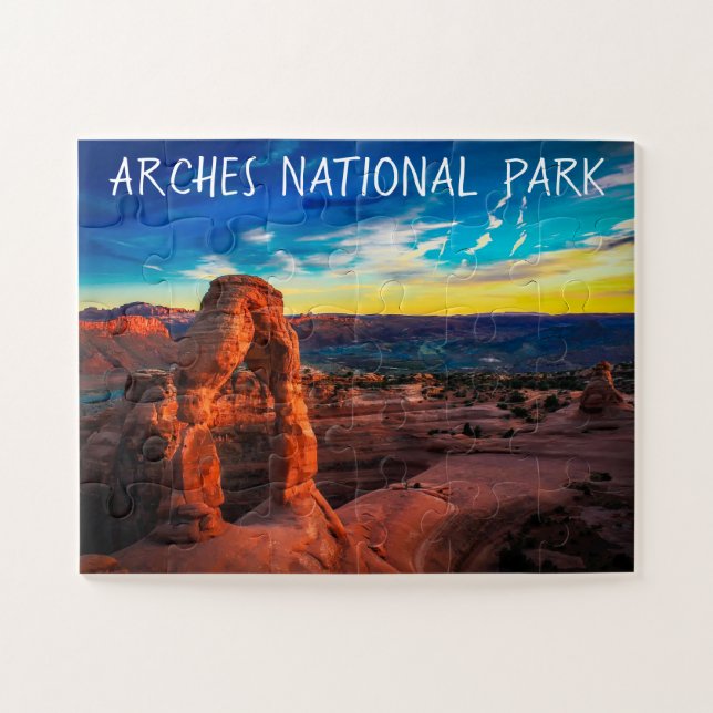 Arches National Park Pretty Landscape Beautiful Jigsaw Puzzle (Horizontal)