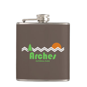 Arches National Park Retro Flask