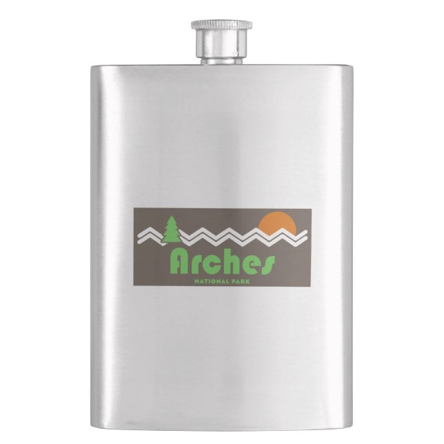 Arches National Park Retro Flask (Front)