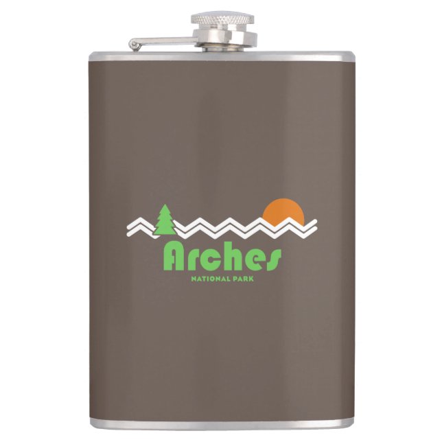 Arches National Park Retro Flask (Front)