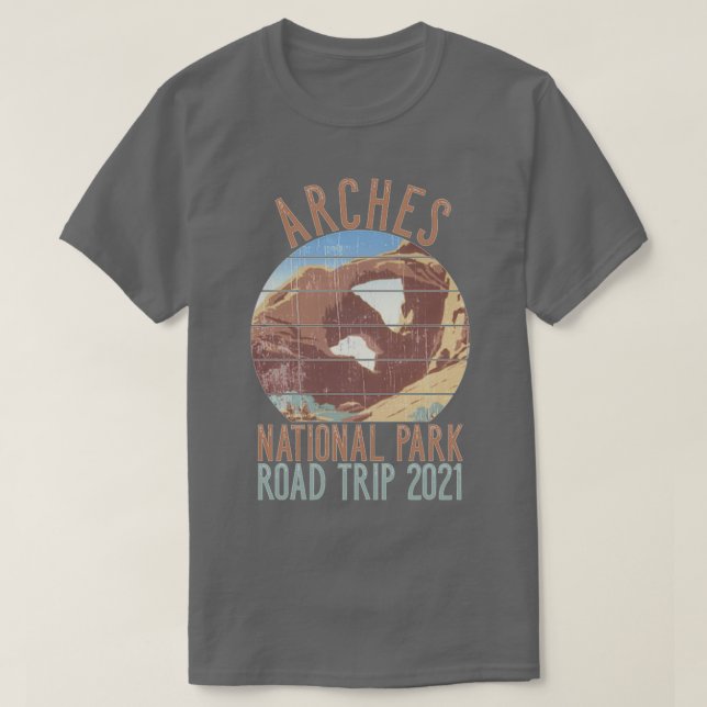 ARCHES NATIONAL PARK ROAD TRIP 2021 Double Arch 1 T-Shirt (Design Front)