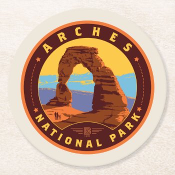 Arches National Park Round Paper Coaster by AndersonDesignGroup at Zazzle