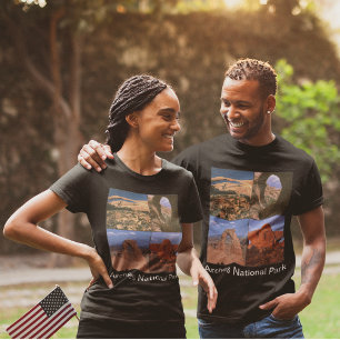 Arches National Park Sandstone Aches Photo Collage T-Shirt