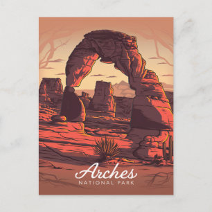 Arches National Park Sandstone Holiday Postcard