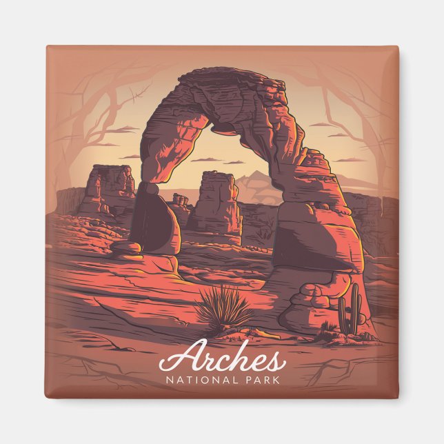 Arches National Park Sandstone Magnet (Front)