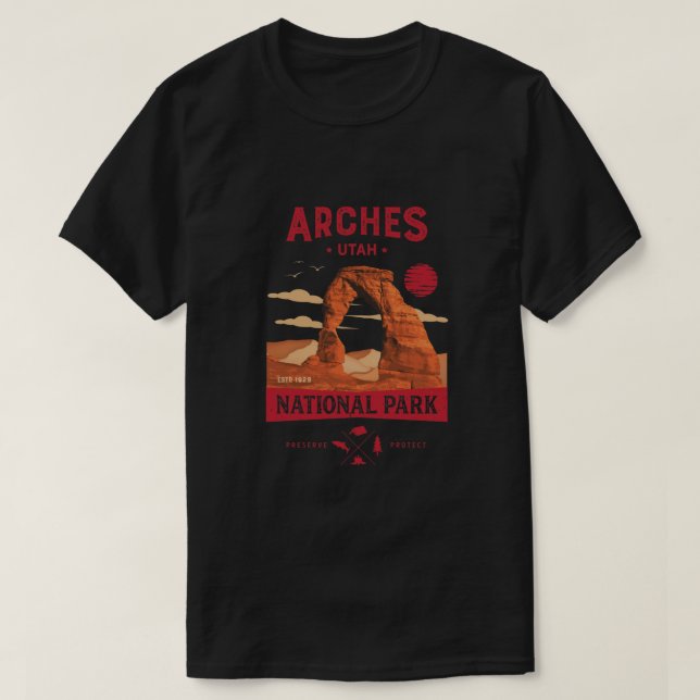 Arches National Park T Shirt Delicate Arch Vintage (Design Front)