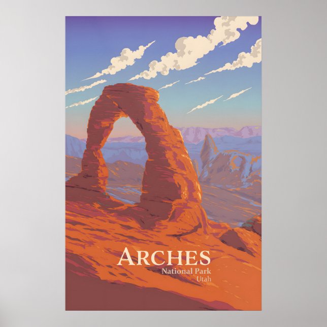 Arches National Park Travel Poster (Front)