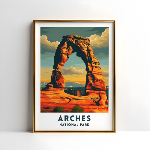 Arches National Park Travel Poster USA