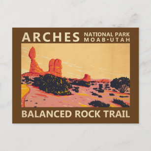 Arches National Park Utah Balanced Rock Trail Postcard