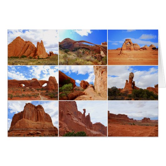 Arches National Park, Utah, Collage Card (Front Horizontal)
