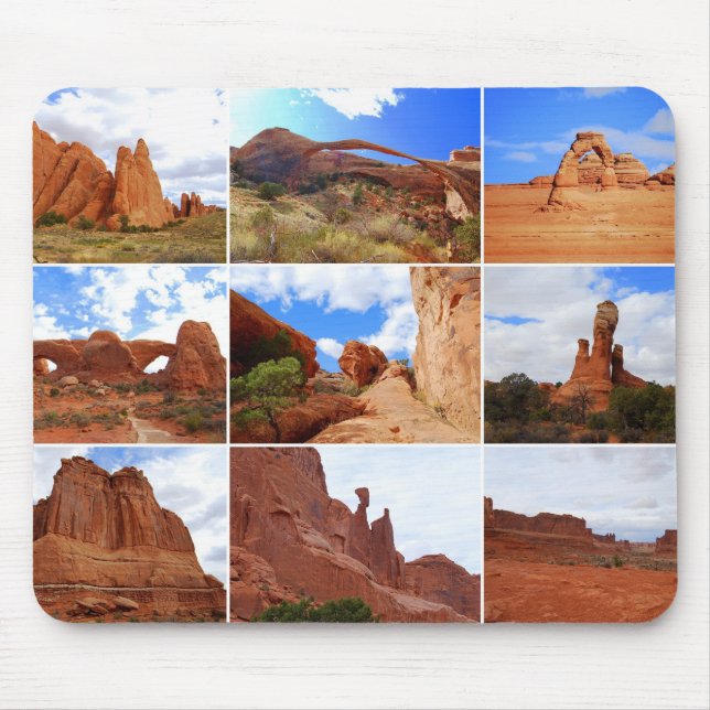 Arches National Park, Utah, Collage Mousepad (Front)