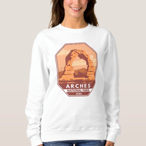 Arches National Park Utah Delicate Arch Art Retro Sweatshirt