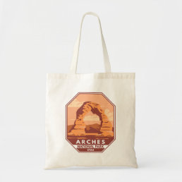 Arches National Park Utah Delicate Arch Art Retro Tote Bag
