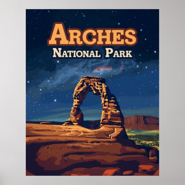 Arches National Park Utah Delicate Arch Moab Poster (Front)