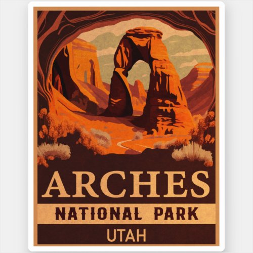 Arches National Park Utah Delicate Arch Sticker