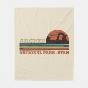 Arches National park Utah Delicate Arch vintage  Fleece Blanket