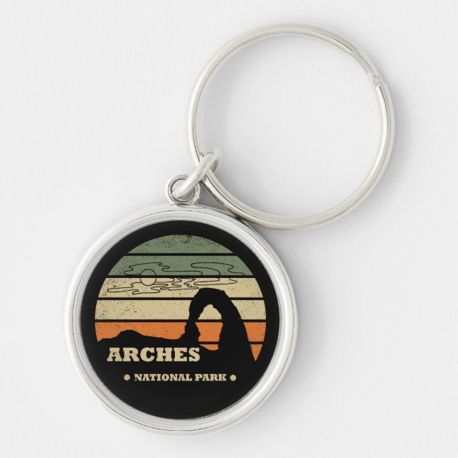 Arches National park Utah Delicate Arch vintage  Keychain (Front)