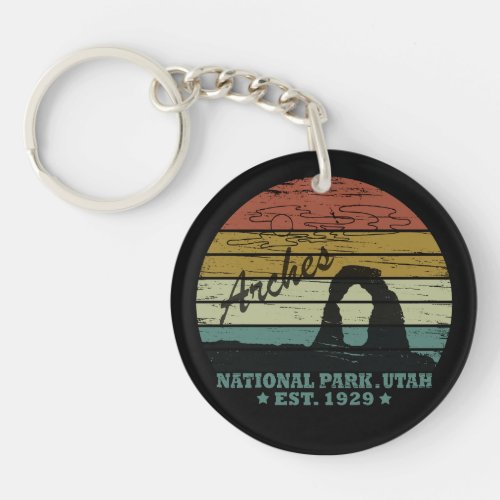 Arches National park Utah Delicate Arch vintage  Keychain