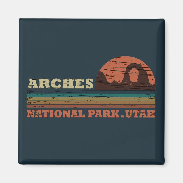 Arches National park Utah Delicate Arch vintage  Magnet (Front)