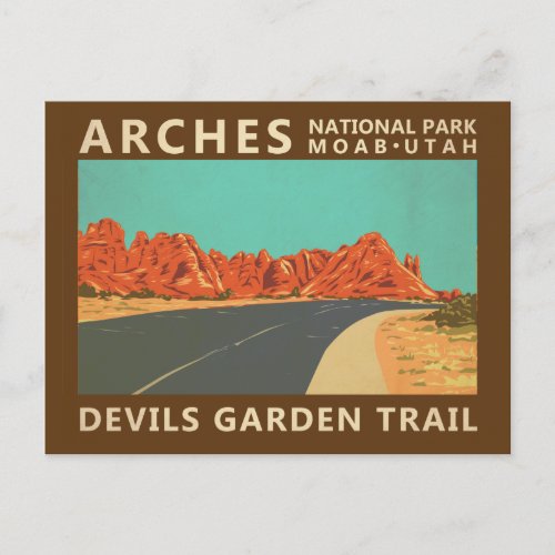 Arches National Park Utah Devils Garden Trail Postcard