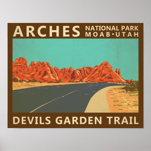 Arches National Park Utah Devils Garden Trail  Poster