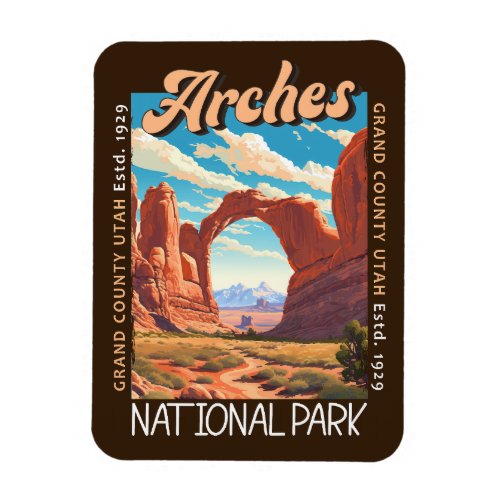 Arches National Park Utah Distressed Magnet