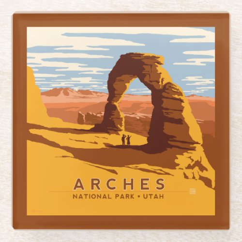 Arches National Park  Utah Glass Coaster