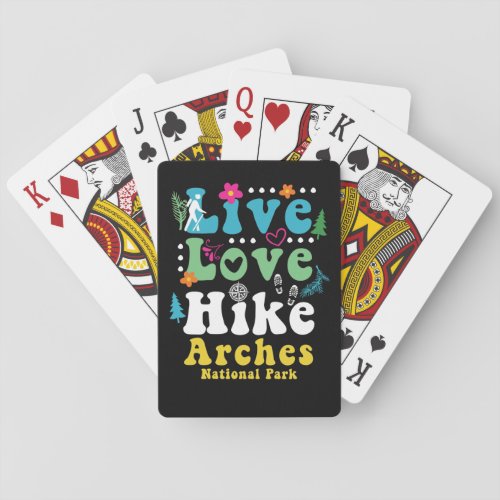 ARCHES NATIONAL PARK UTAH HIKING RETRO 60s 70s 80s Playing Cards