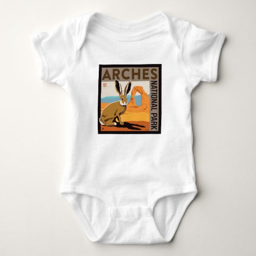 Arches National Park Utah  Jackrabbit Baby Bodysuit