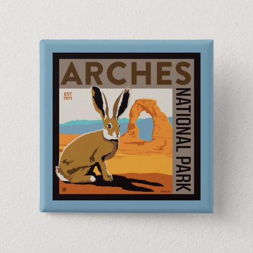 Arches National Park Utah  Jackrabbit Button