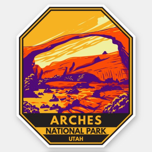 Arches National Park Utah Landscape Vintage Sticker