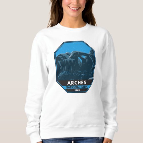 Arches National Park Utah Night Sky Vintage Sweatshirt