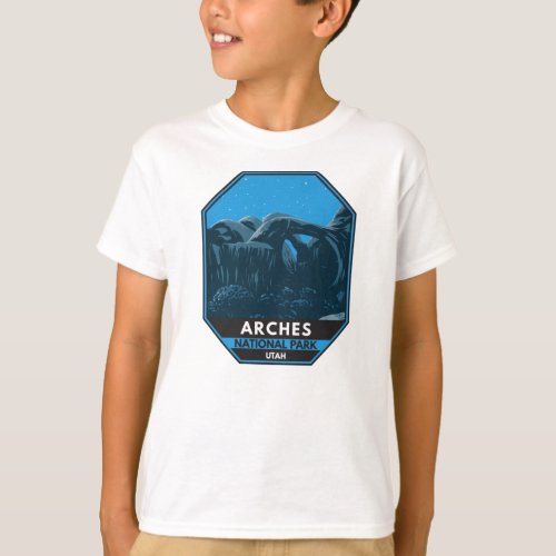 Arches National Park Utah Night Sky Vintage T_Shir T_Shirt