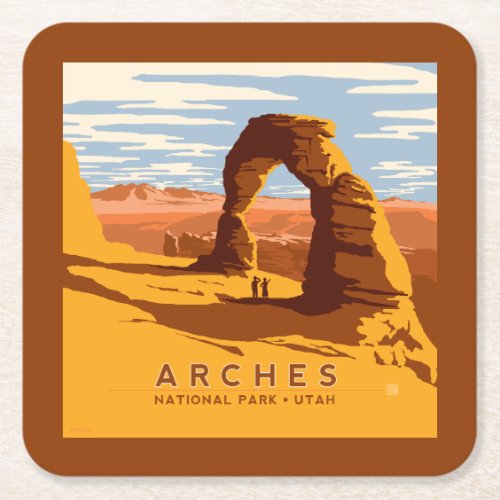 Arches National Park  Utah Square Paper Coaster