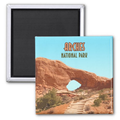Arches National Park Utah Vintage Magnet