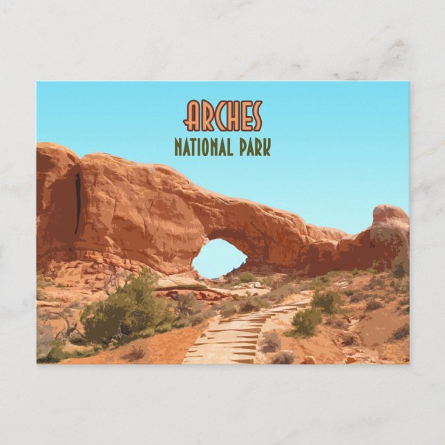 Arches National Park Utah Vintage Postcard (Front)