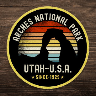 Arches National Park Utah Vintage Sunset Patch