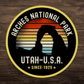 Arches National Park Utah Vintage Sunset Patch