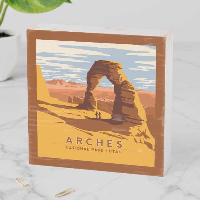 Arches National Park | Utah Wooden Box Sign (In Situ Horizontal)