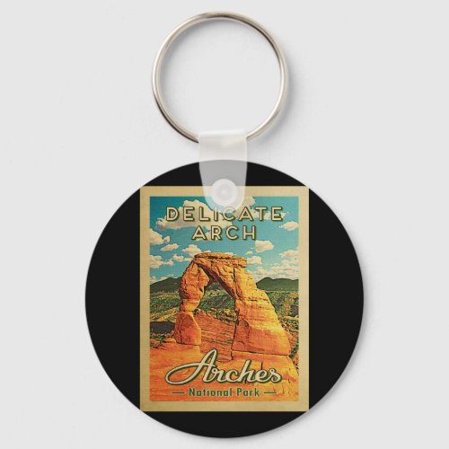 Arches National Park _ Vintage Delicate Arch Keychain