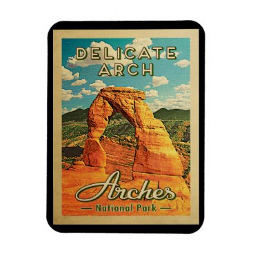 Arches National Park - Vintage Delicate Arch Magnet