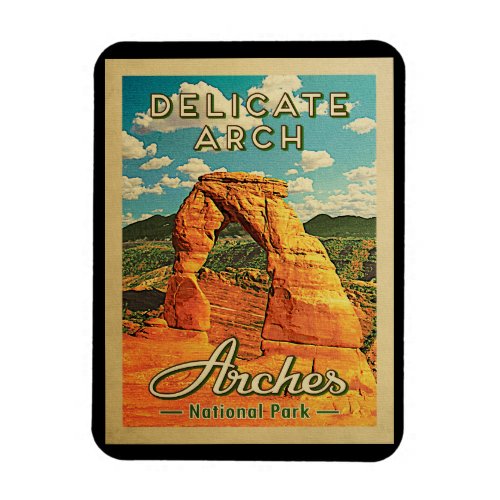 Arches National Park _ Vintage Delicate Arch Magnet